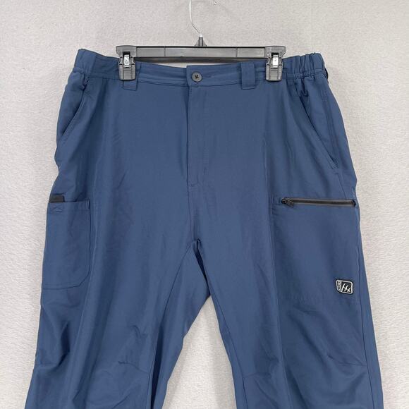 Fintech Pants Mens XL Blue Guide Woven Hiking Fishing Cargo Outdoor Lightweight - Picture 3 of 14
